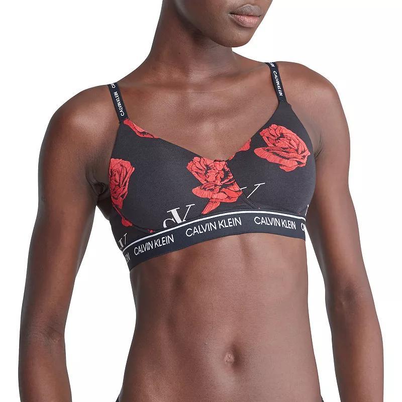 Women's Calvin Klein Archive Logo Lightly Lined Bralette QF6094, Size: Medium, Desert Brown Product Image