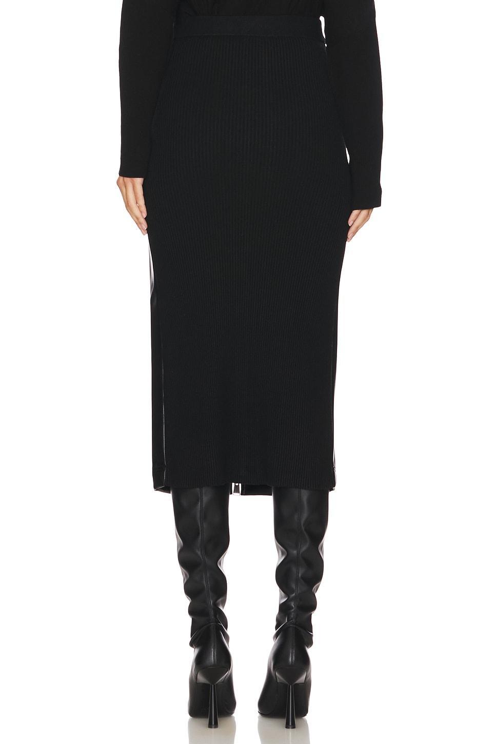 Bianca Faux Leather Midi Skirt SIMKHAI Product Image