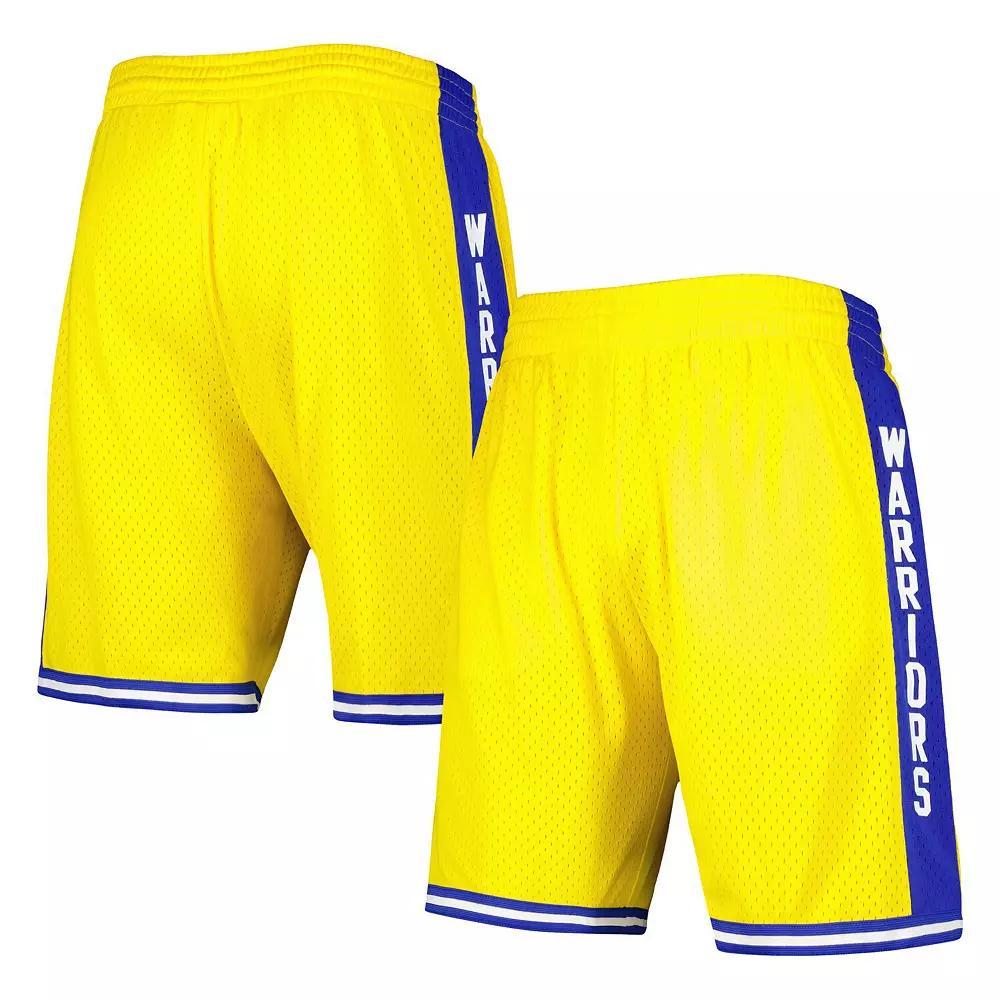 Men's Mitchell & Ness White Golden State Warriors 2009-10 Hardwood Classics Swingman Shorts, Size: 2XL Product Image