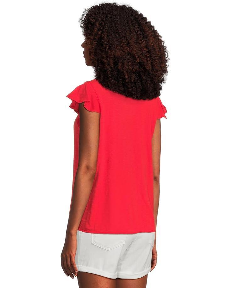 Women's Mod-o-doc Sleeveless Ruffle Top Product Image