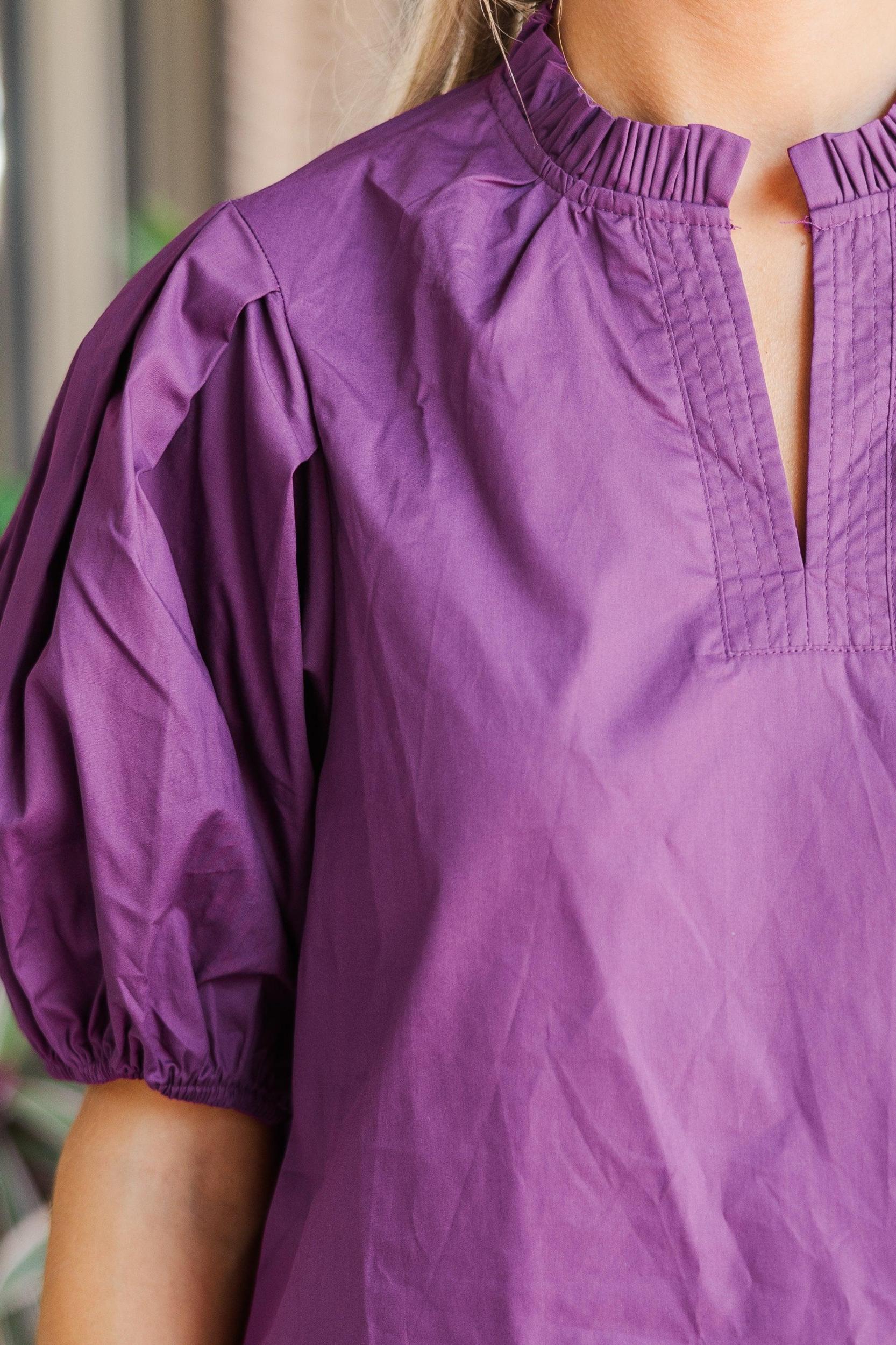 Pinch: All On Me Eggplant Purple Blouse Female Product Image