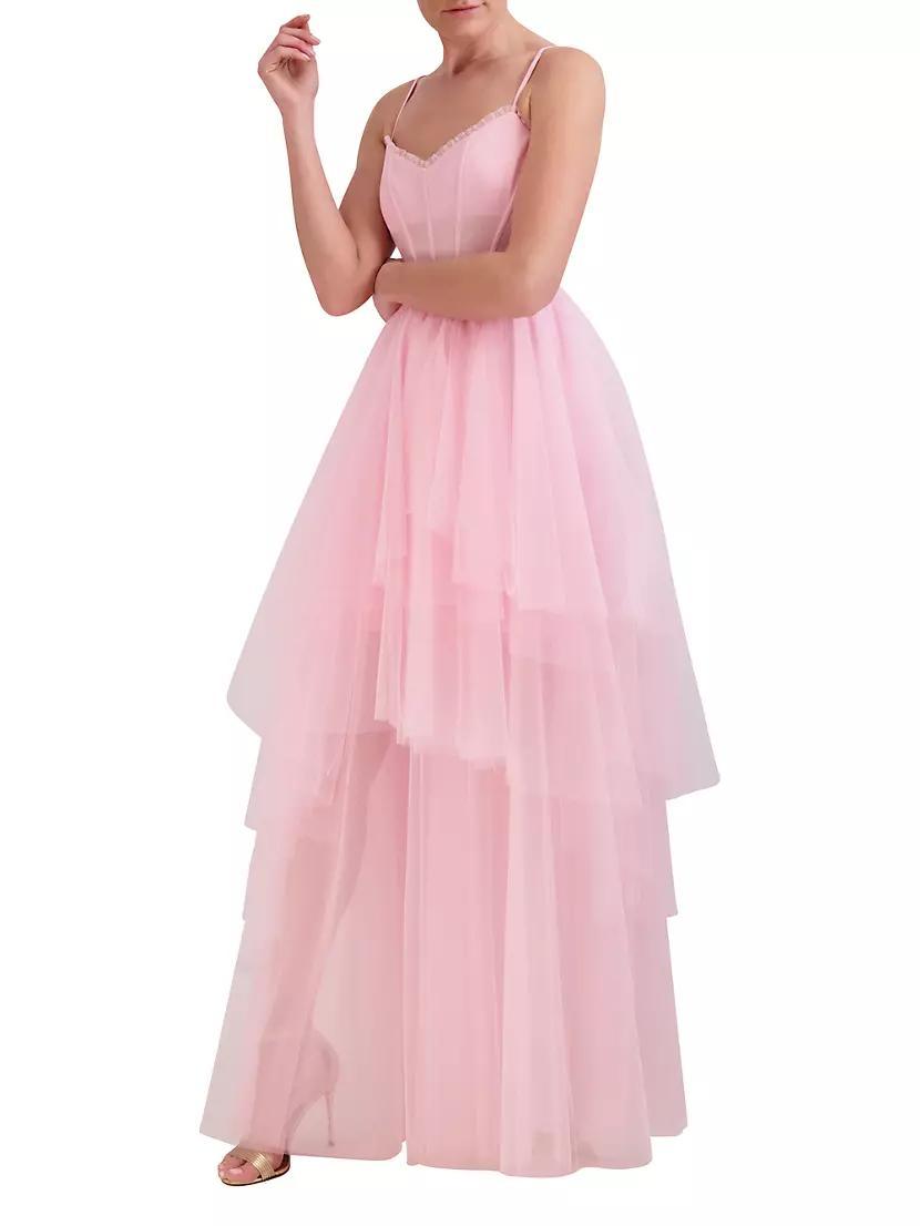 Tiered Tulle Corset Gown Product Image
