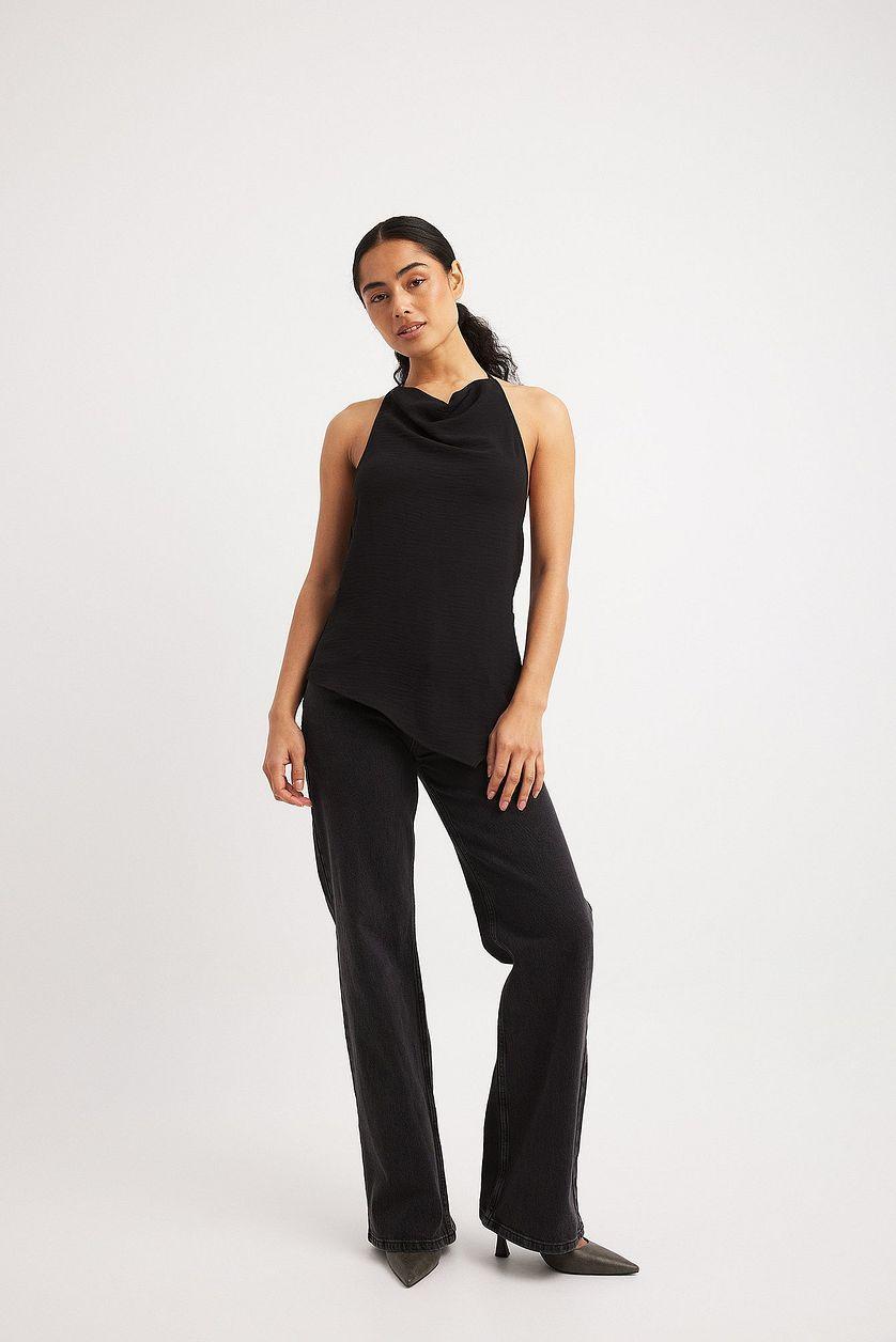 Funnel Neck Open Back Top Product Image