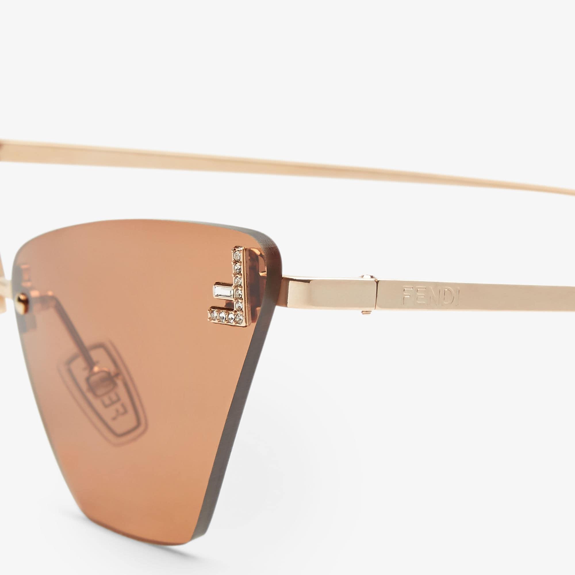 Fendi First CrystalRose-gold colored sunglasses Product Image