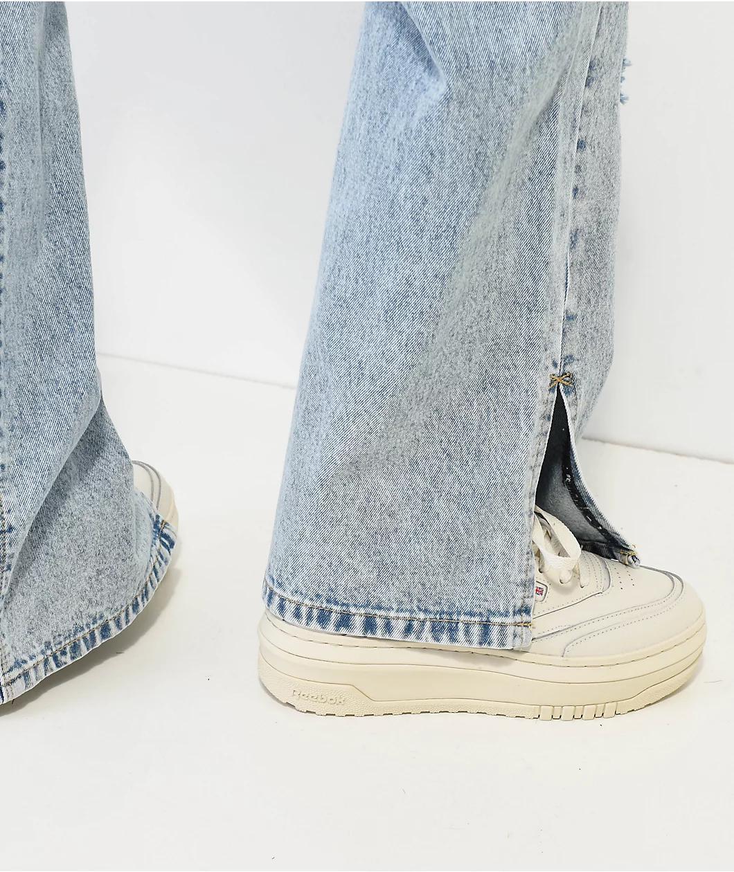 Empyre Zia Low-rise Split Hem Denim Jeans Product Image