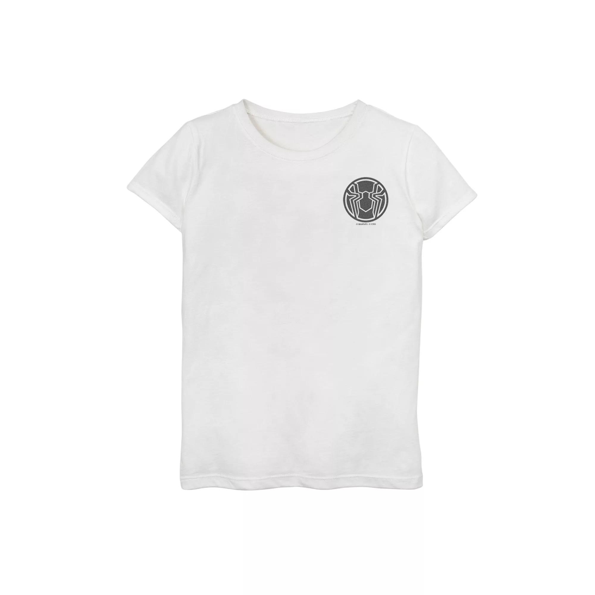 Girls 7-16 Marvel Spider-Man No Way Home Radioactive Pocket Logo Graphic Tee, Girl's, Size: Large, White Product Image