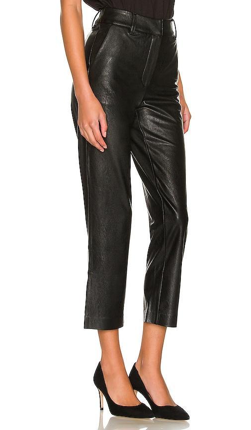 Womens Cropped Faux Leather Pants Product Image
