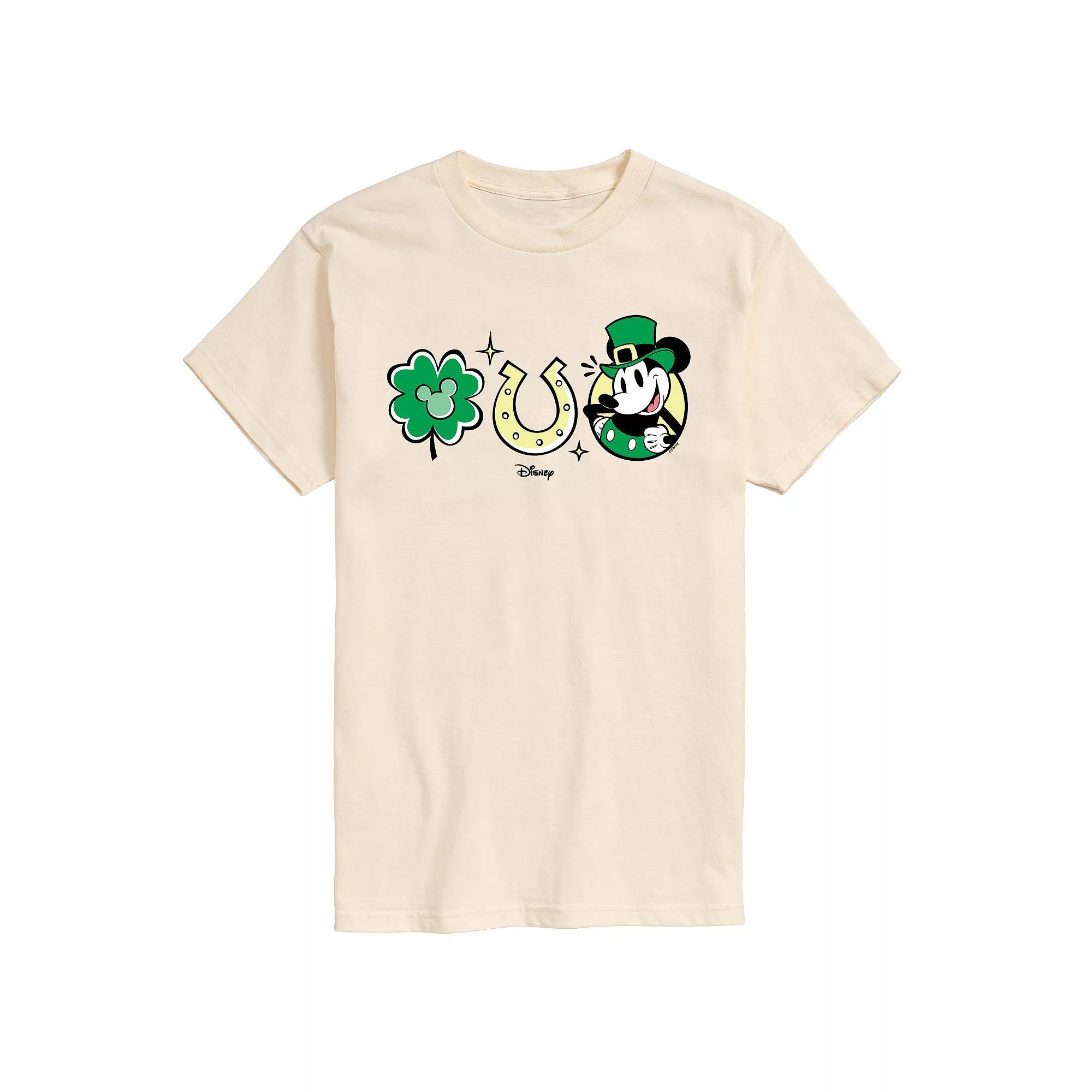 Disneys Mickey Mouse Mens St Patricks Icons Graphic Tee Product Image