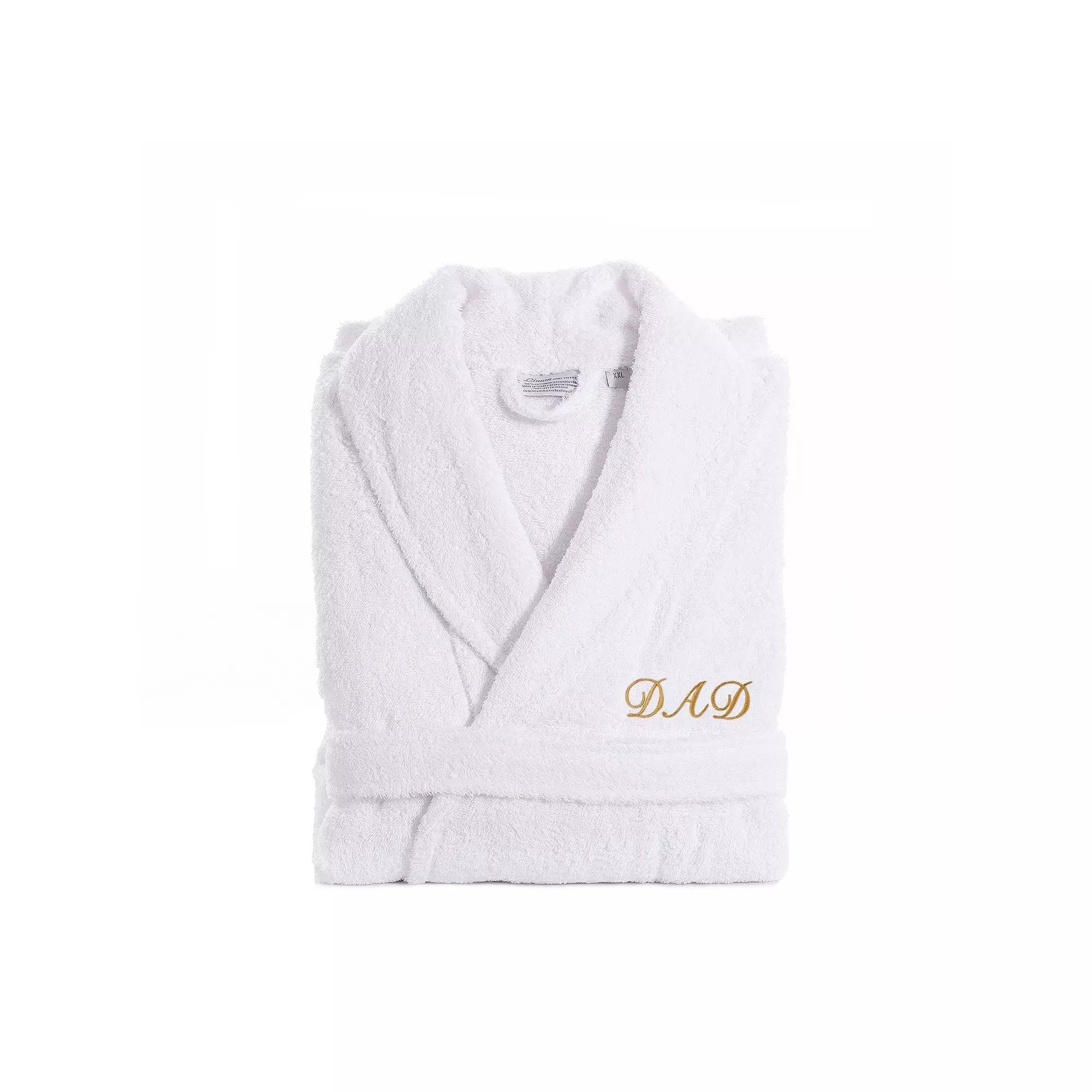 S/M Dad Bathrobe White - Linum Home textiles Product Image