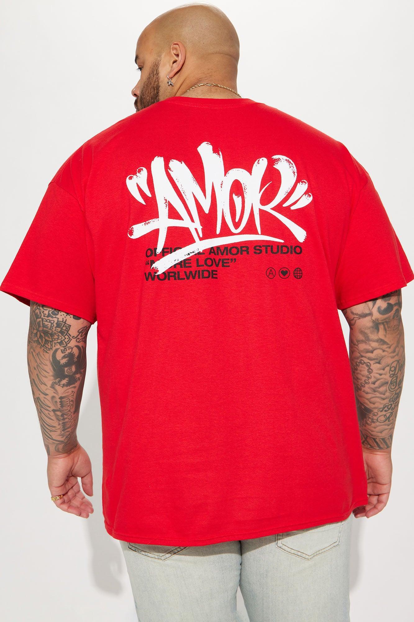 Amor Studio Short Sleeve Tee - Red Product Image