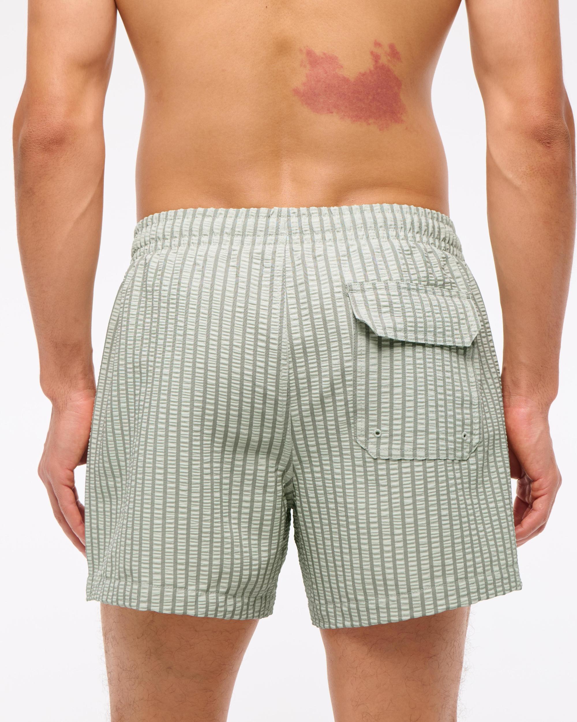 Pull-On Wide Seersucker Swim Trunk Product Image