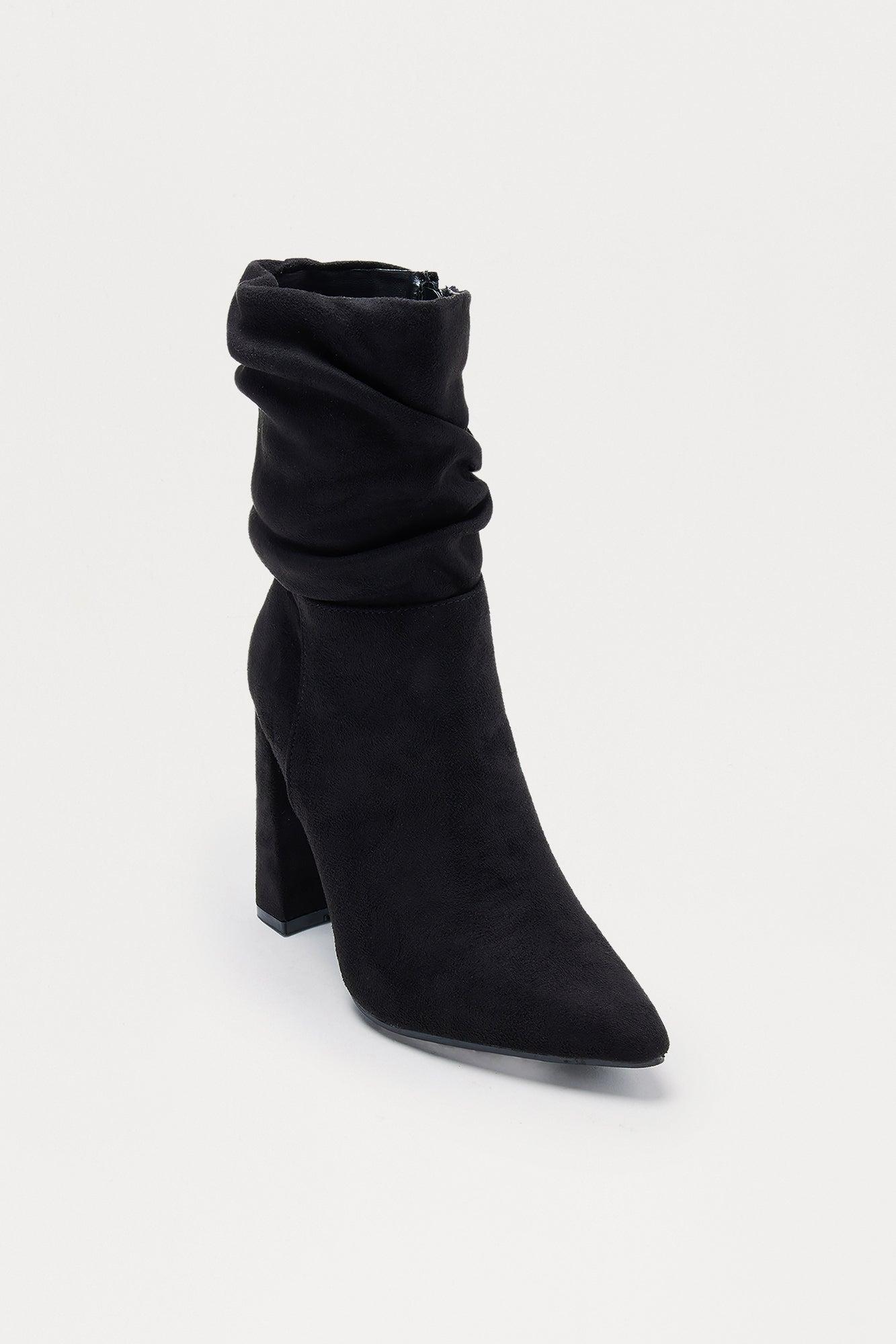 Kenny Ruched Booties - Black Product Image