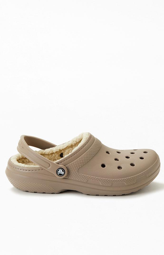 CROCS ™ Classic Lined Slipper in Mushroom/Bone at Nordstrom, Size 15 Women's Product Image