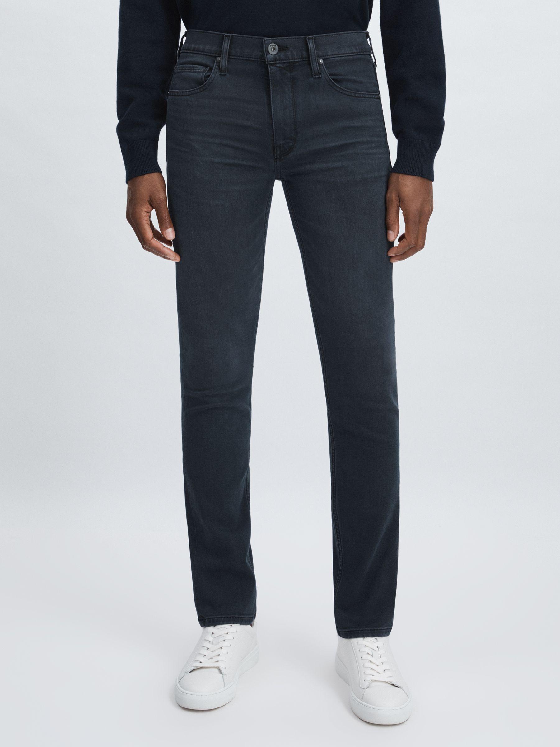 Paige Slim Leg Stretch Jeans in Navy/Black Product Image