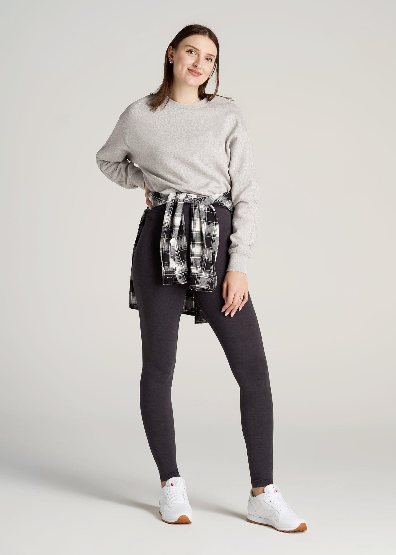 Women's Tall Cotton Leggings in Shadow Grey Mix Product Image