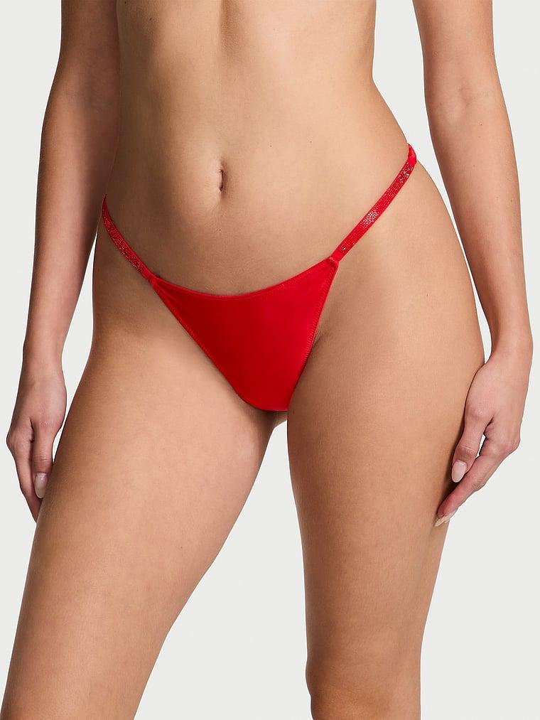 Satin Twinkle Bow V-String Panty Product Image