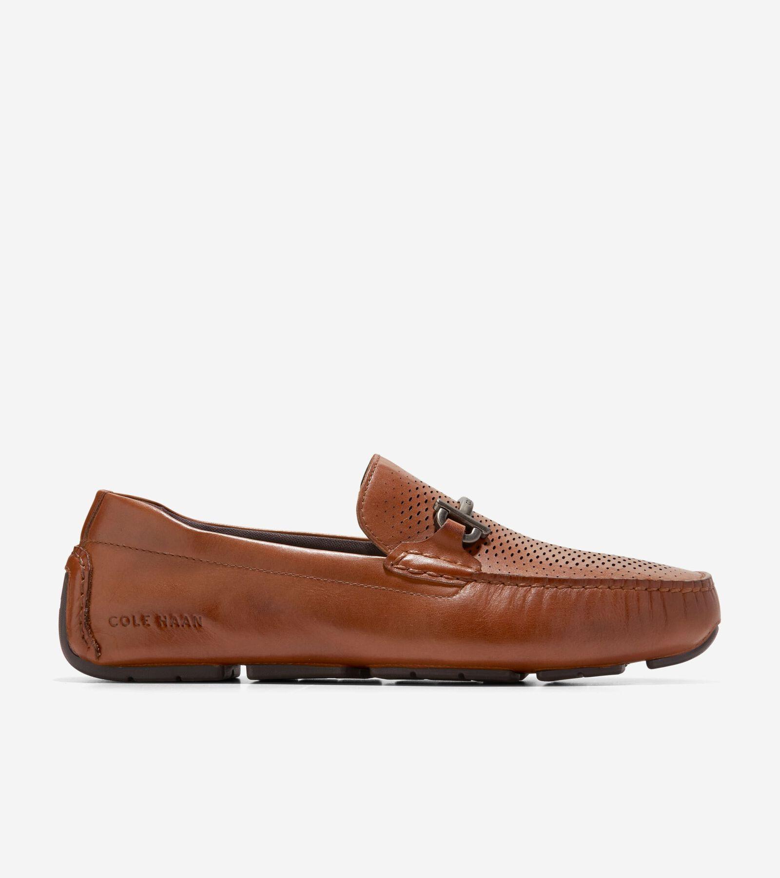 Cole Haan Mens Grand Laser Bit Leather Drivers Product Image