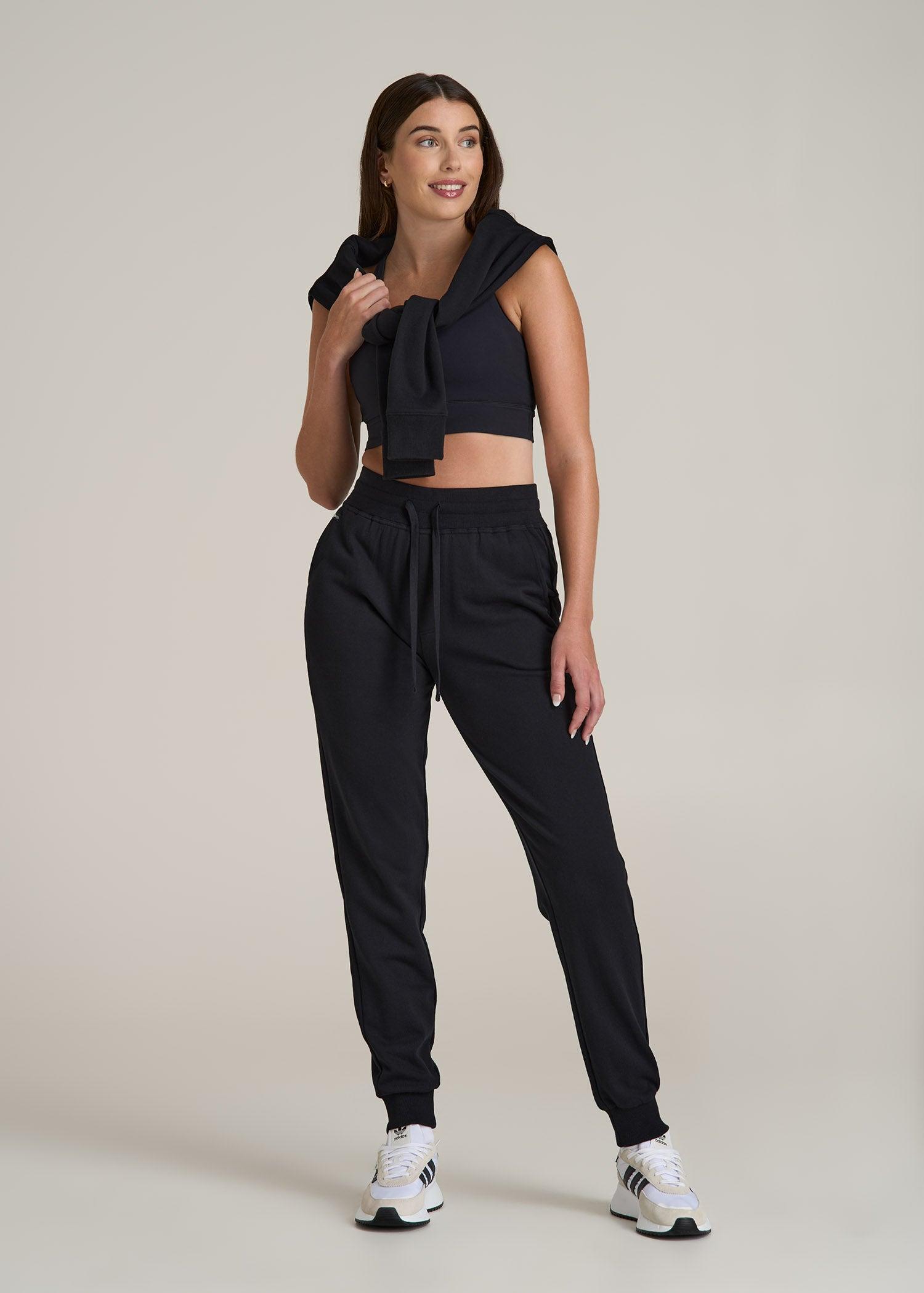 Wearever 2.0 French Terry Joggers for Tall Women in Black Product Image