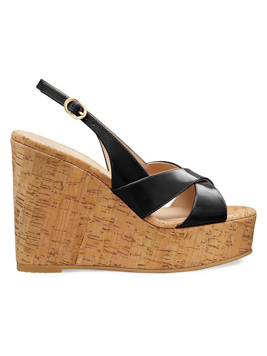 Womens Dayna 100MM Slingback Leather Sandals Product Image