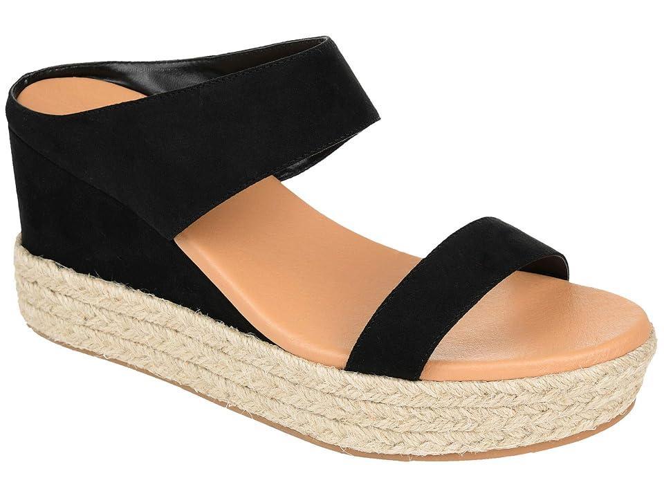 Journee Alissa Womens Wedge Sandals Blue Product Image