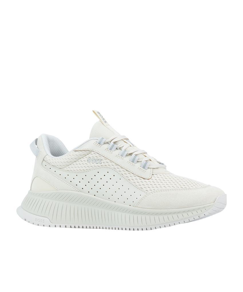 HUGO BOSS Laced Sneakers In White Product Image
