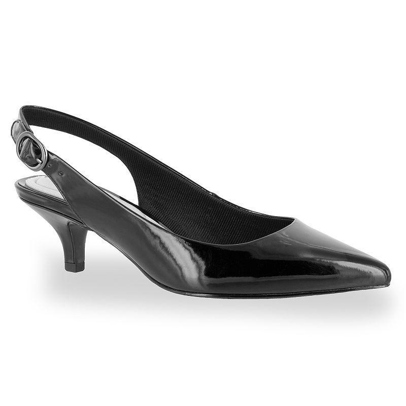 Easy Street Faye Women's Slingback Heels, Size: 6, Black Patent Product Image