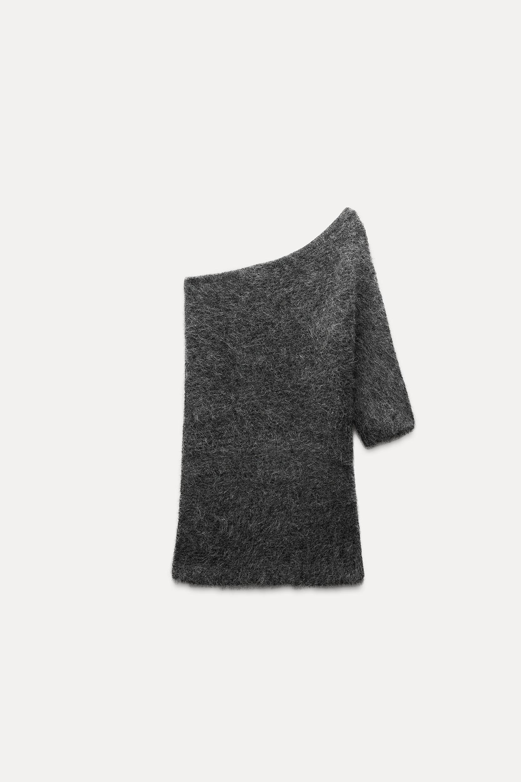 ASYMMETRIC ALPACA BLEND KNIT TOP Product Image