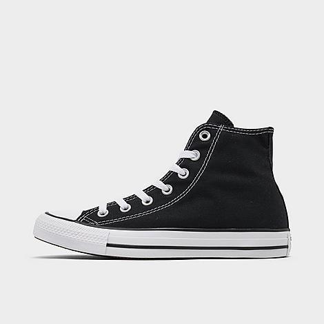 Converse Women's Chuck Taylor All Star High Top Casual Shoes (Big Kids' Sizes Available) in Black/Black Size 9 Canvas Product Image