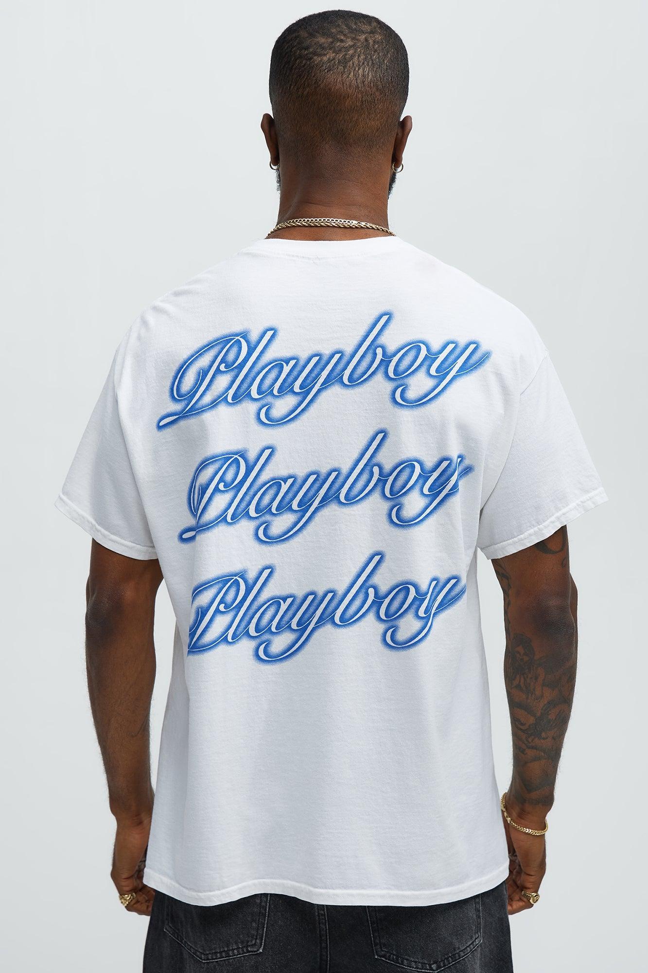 Playboy Airbrushed Short Sleeve Tee - White Product Image