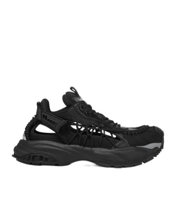 VERSACE Mens Black Mercury M_vs_01 Mesh Low-top Trainers Product Image