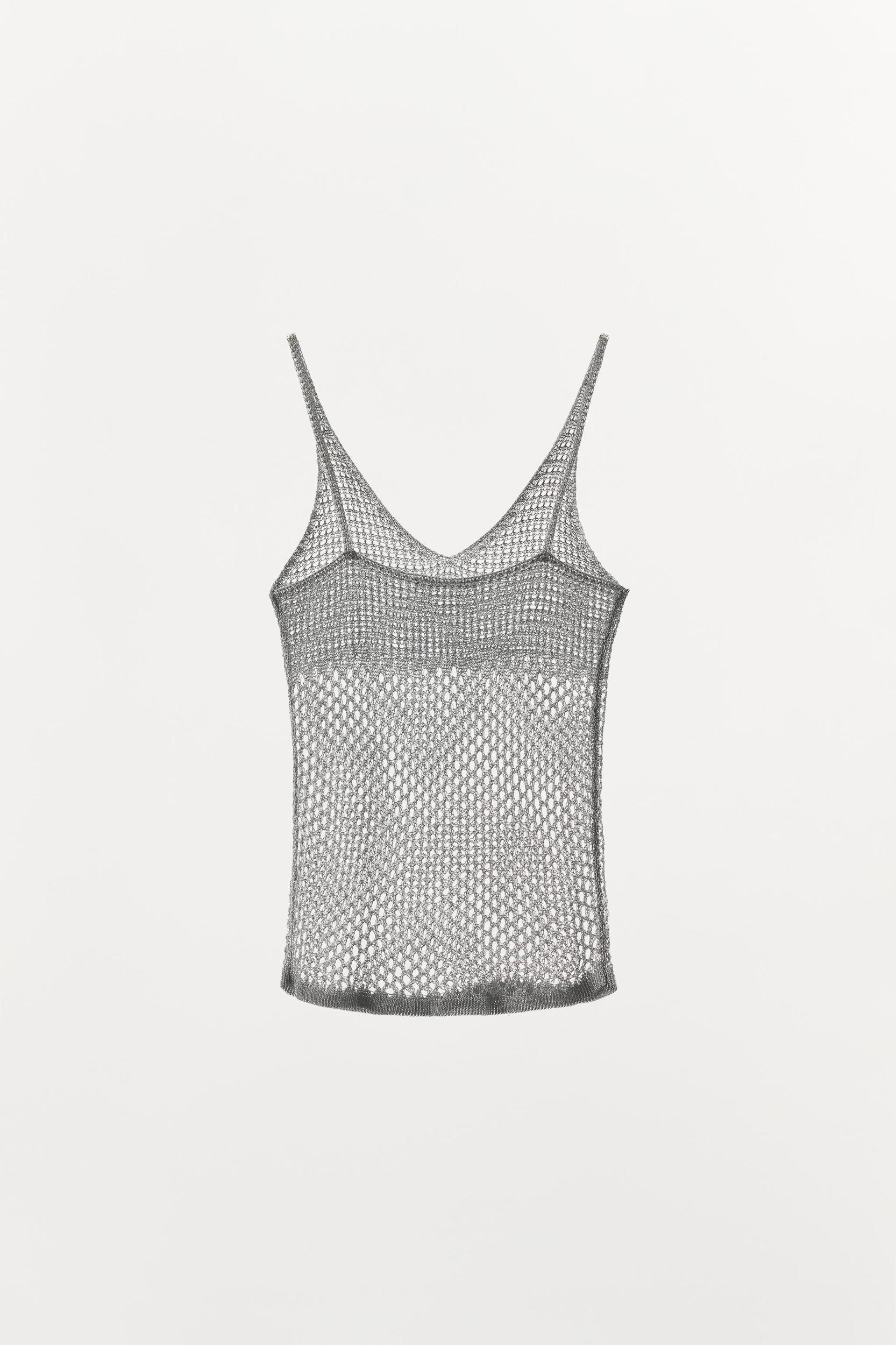 RED METALLIC THREAD TOP Product Image