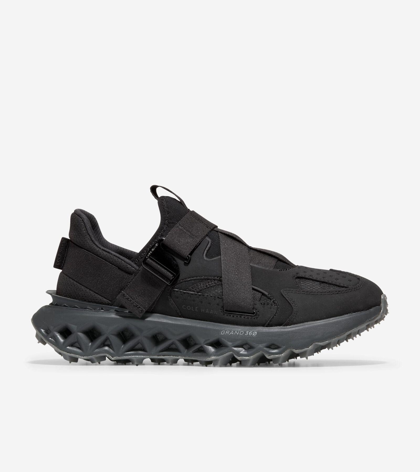 Cole Haan 5.Zerogrand Monk Strap Runner Black/Black) Men's Shoes Product Image