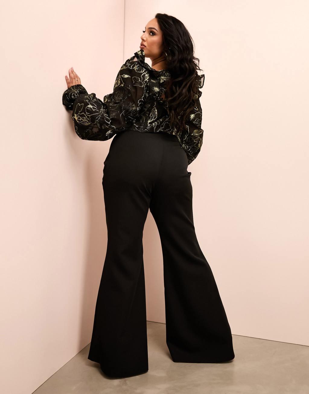 ASOS LUXE Curve sexy flare pants Product Image