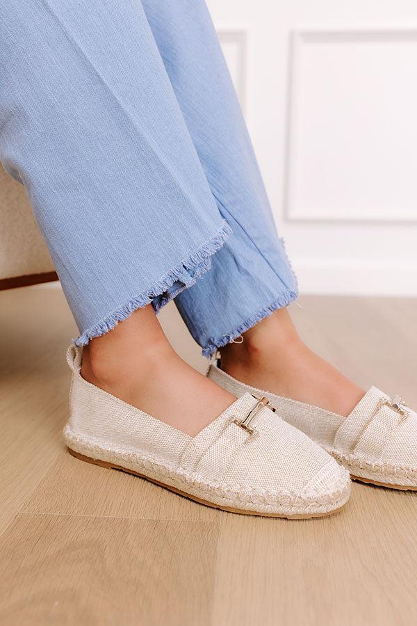 The Ellie Espadrille Flat in Oatmeal Product Image