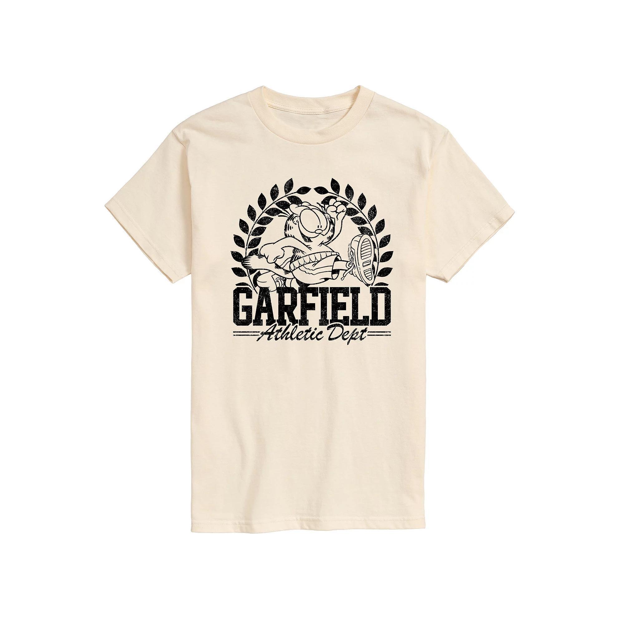 Mens Garfield Athletic Dept. Graphic Tee Ivory Product Image