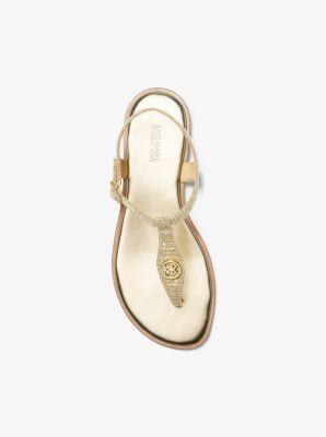 Mallory Glitter Chain-Mesh T-Strap Sandal Product Image