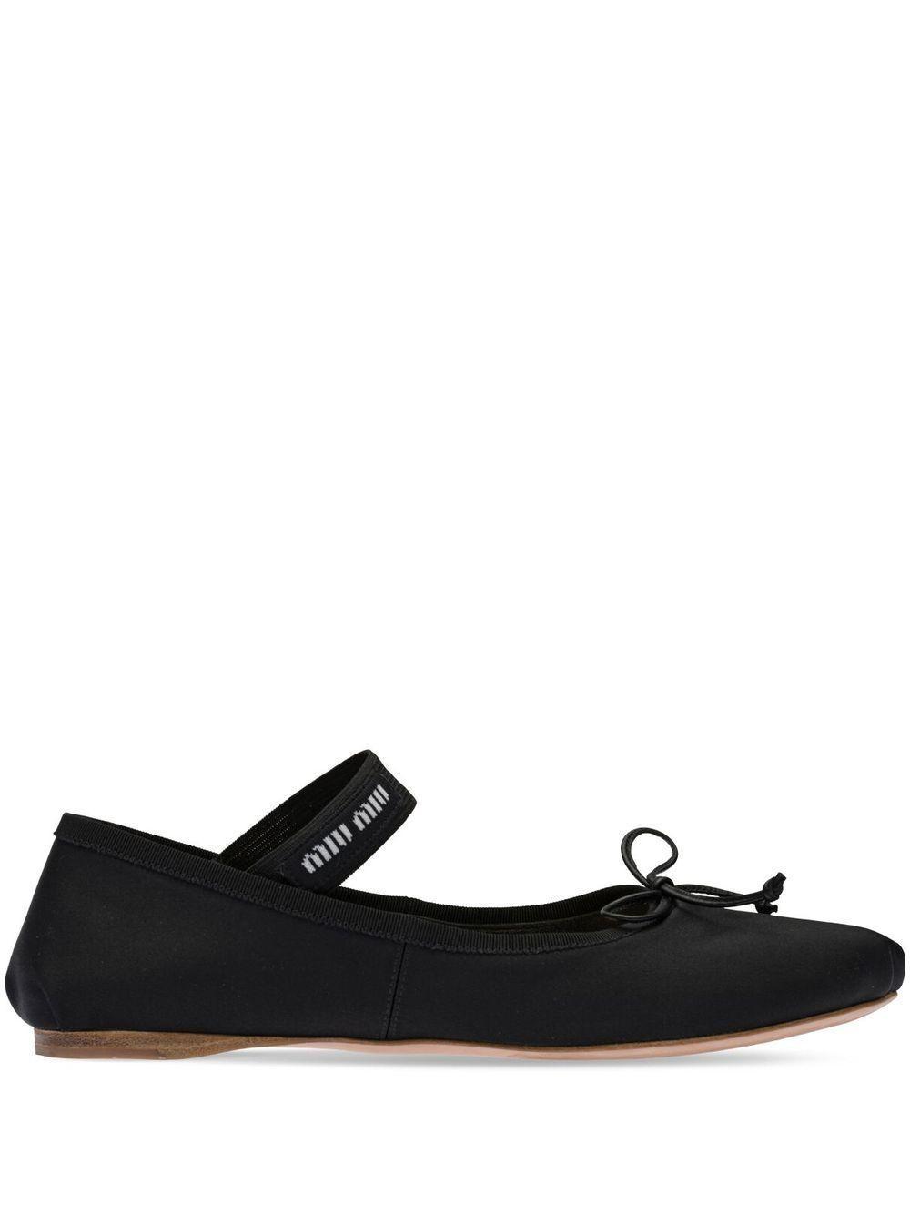logo-strap ballerina shoes Product Image