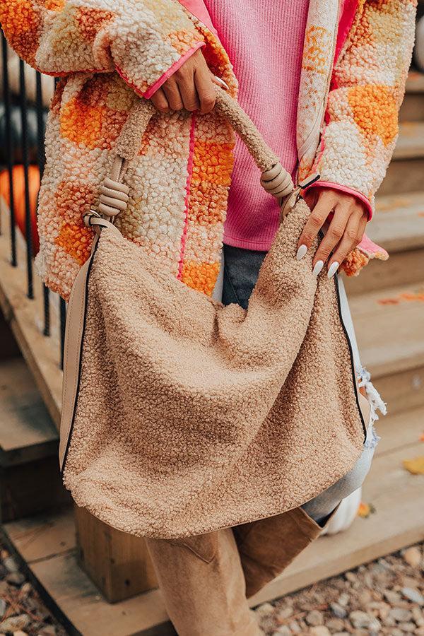 The Raleigh Sherpa Tote In Iced Latte Product Image