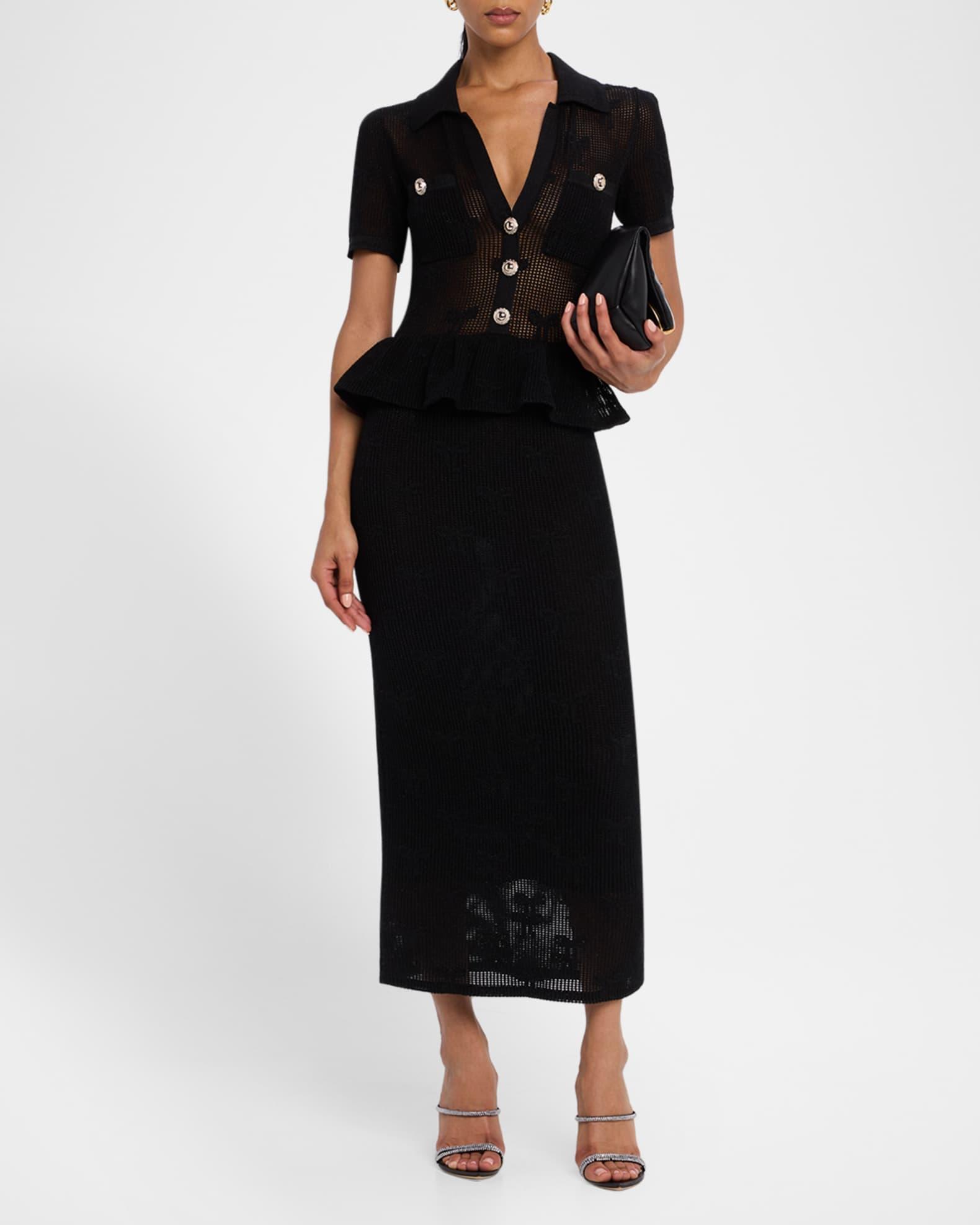 Bow Crochet Midi Dress Product Image