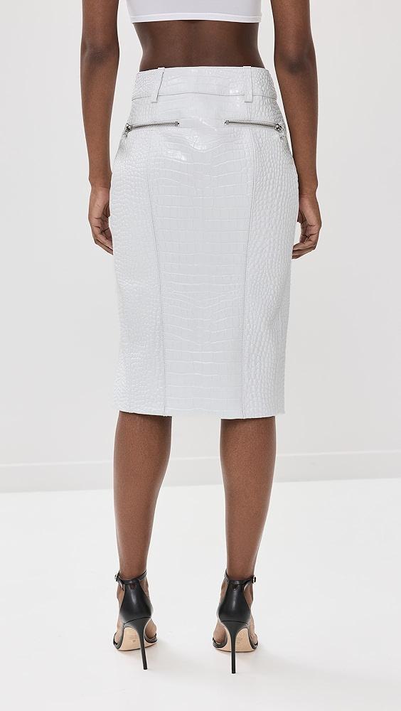 LaQuan Smith Mid Length Skirt with Zipper Detail | Shopbop Product Image