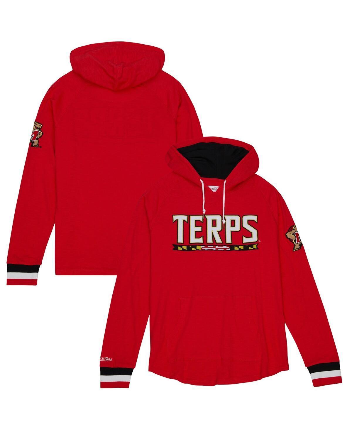 Men's Mitchell & Ness Red Maryland Terrapins Legendary Raglan Pullover Hoodie, Size: Large Product Image