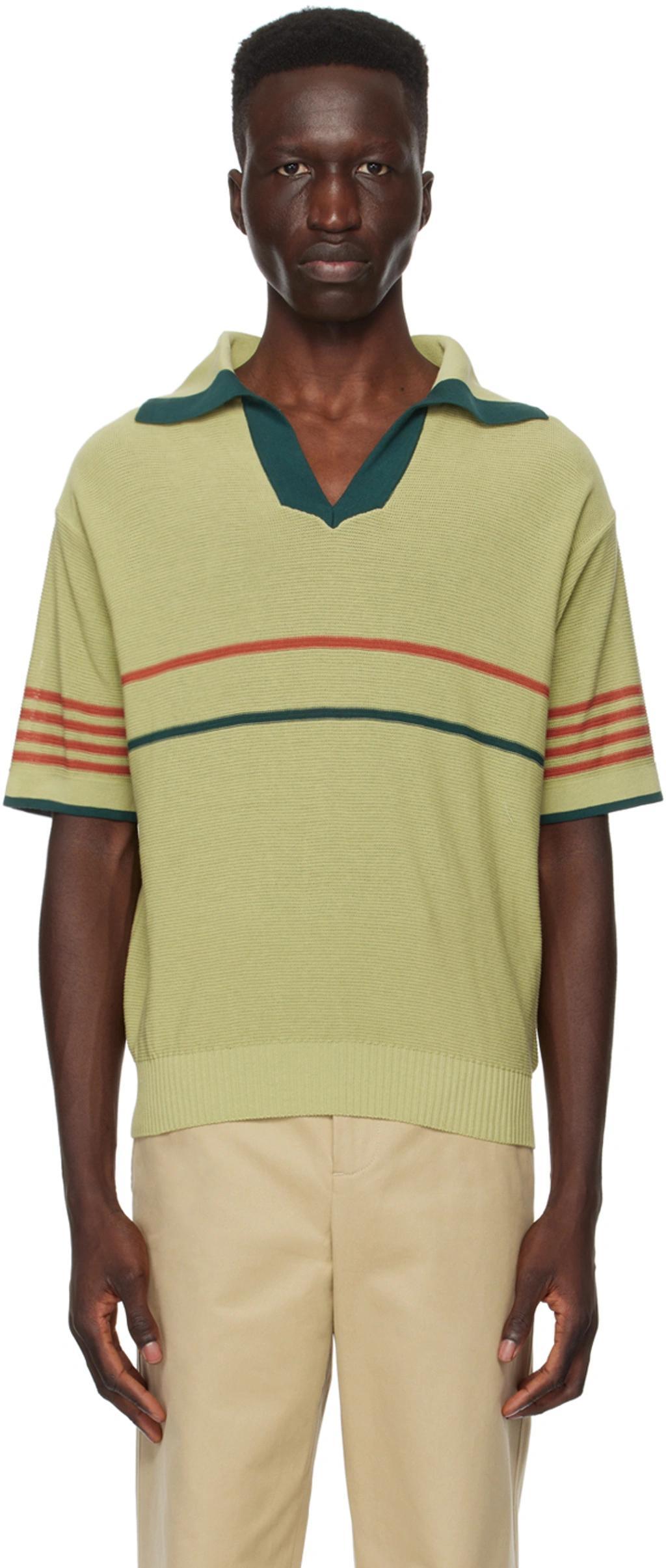 BODE Green Palmer Polo In Mint Product Image