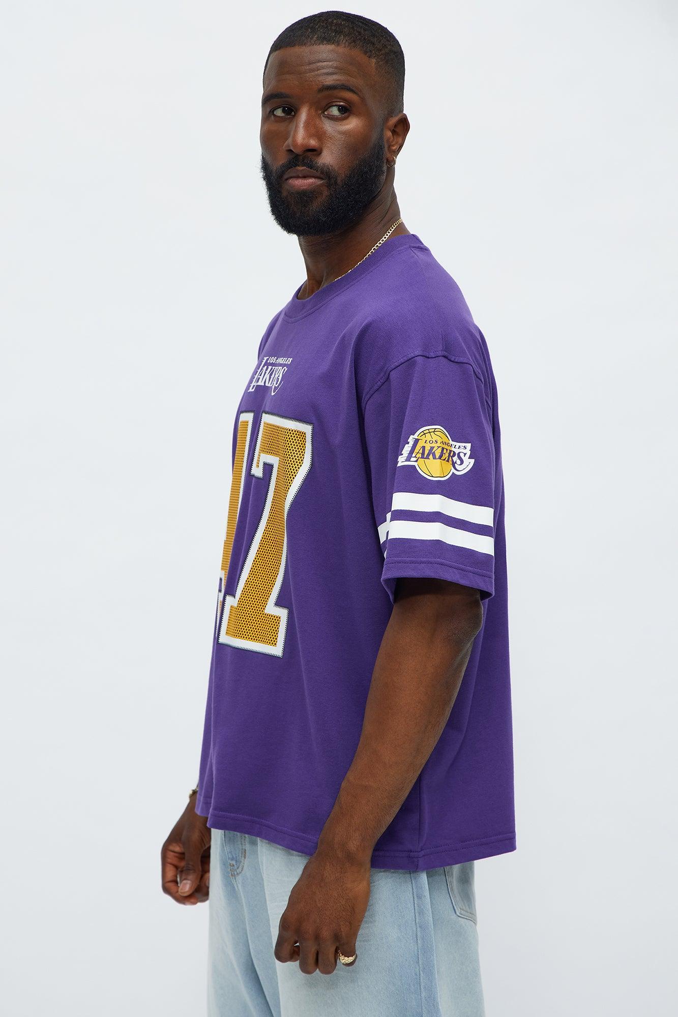 Lakers Boxy Number Tee - Purple Male Product Image