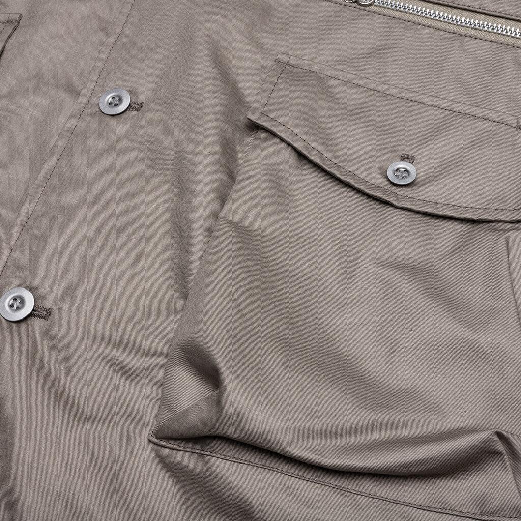 Multi-Pocket Chore Jacket - Grey Beige Male Product Image
