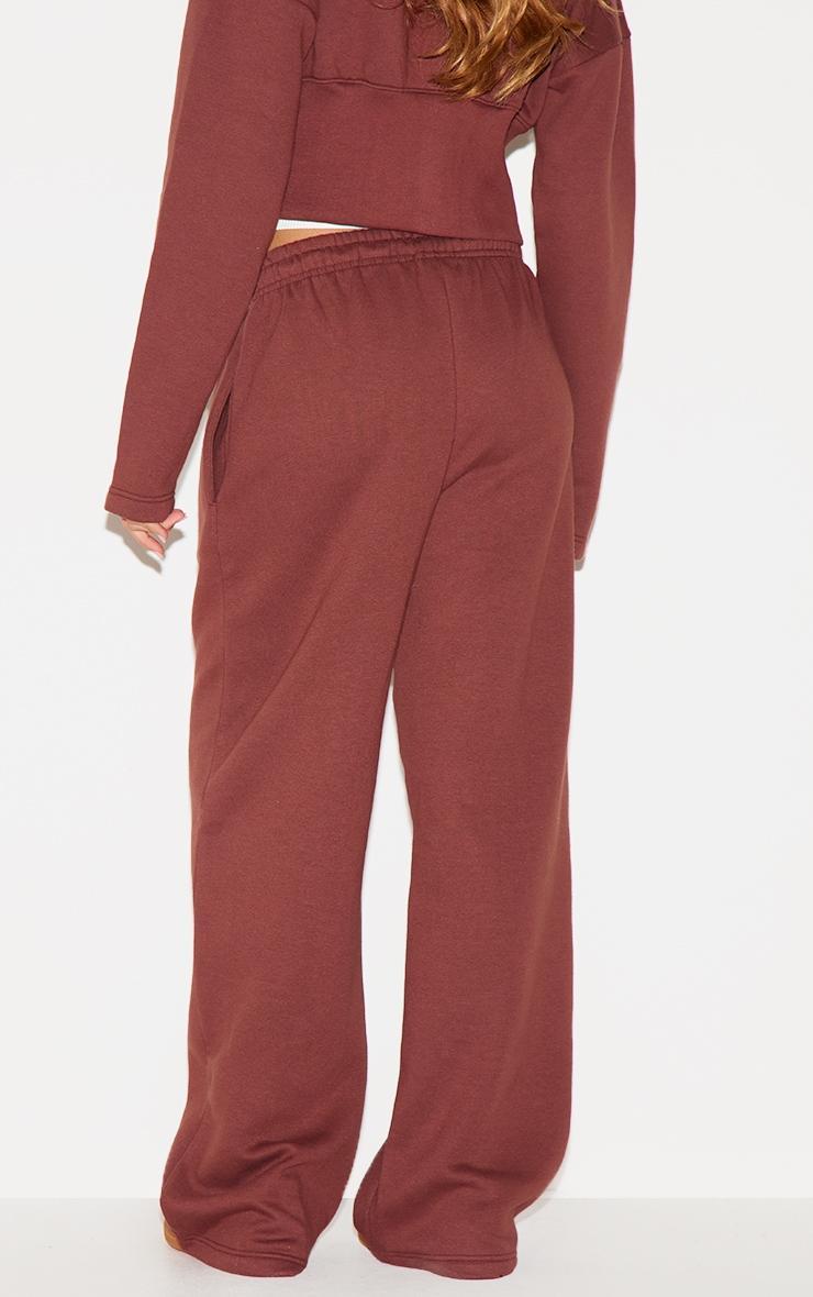 Chocolate Seam Detail Wide Leg Sweatpants Product Image