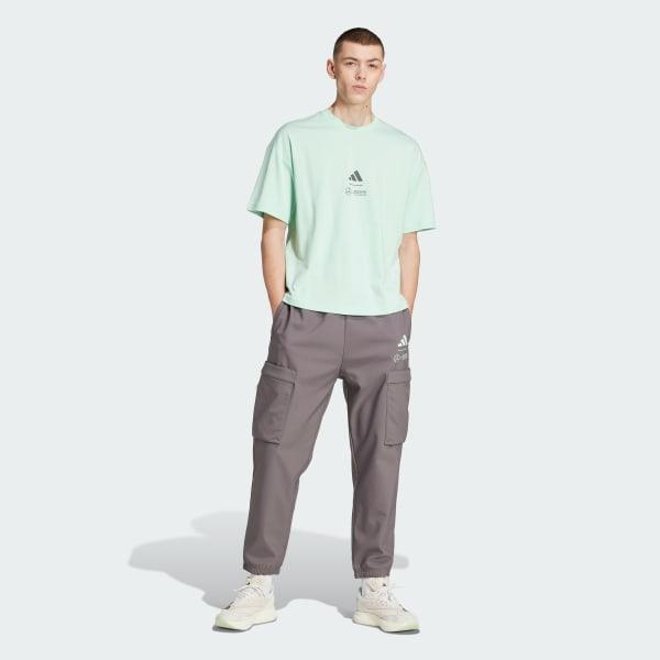 adidas Mercedes - AMG Petronas Formula One Team Premium Woven Tee Frozen Green XL Mens Product Image