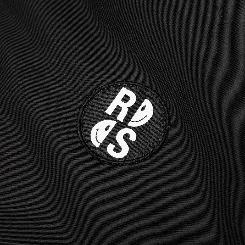 Raf Simons x Smiley Print and Badge Bomber Jacket - Black Male Product Image