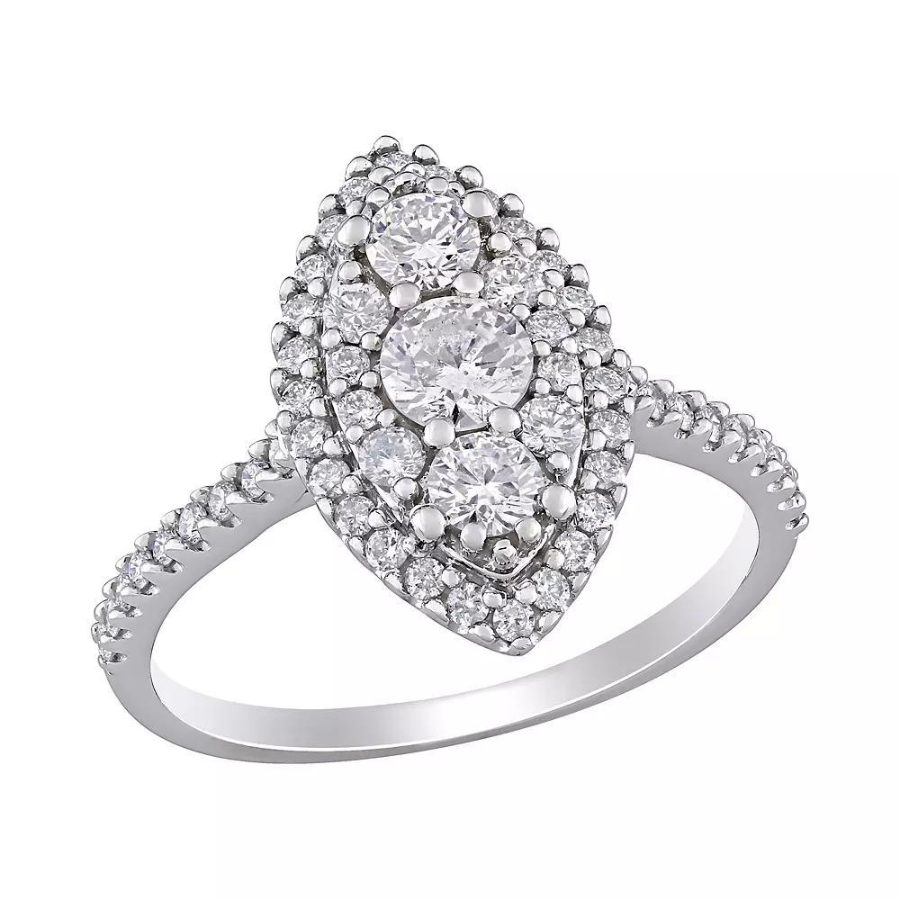 Stella Grace 10k White Gold 1 Carat T.W. Diamond Marquise Engagement Ring, Women's, Size: 5, 10k Whgold Product Image