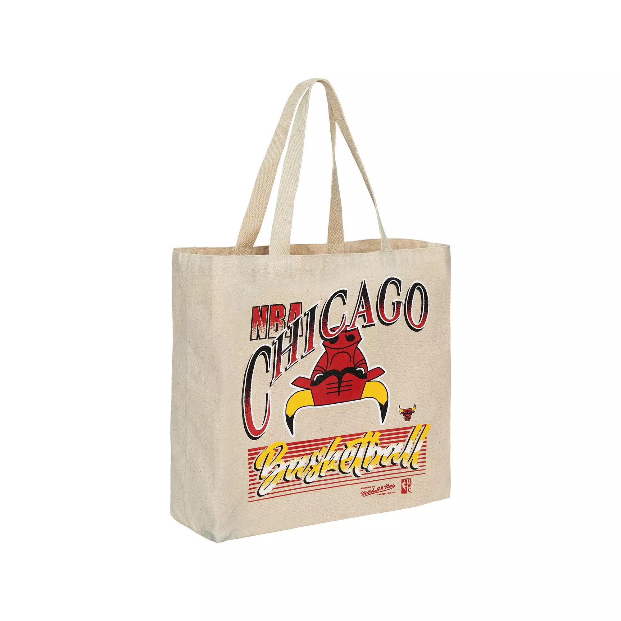 Women's Mitchell & Ness Chicago Bulls Graphic Tote Bag, White Product Image