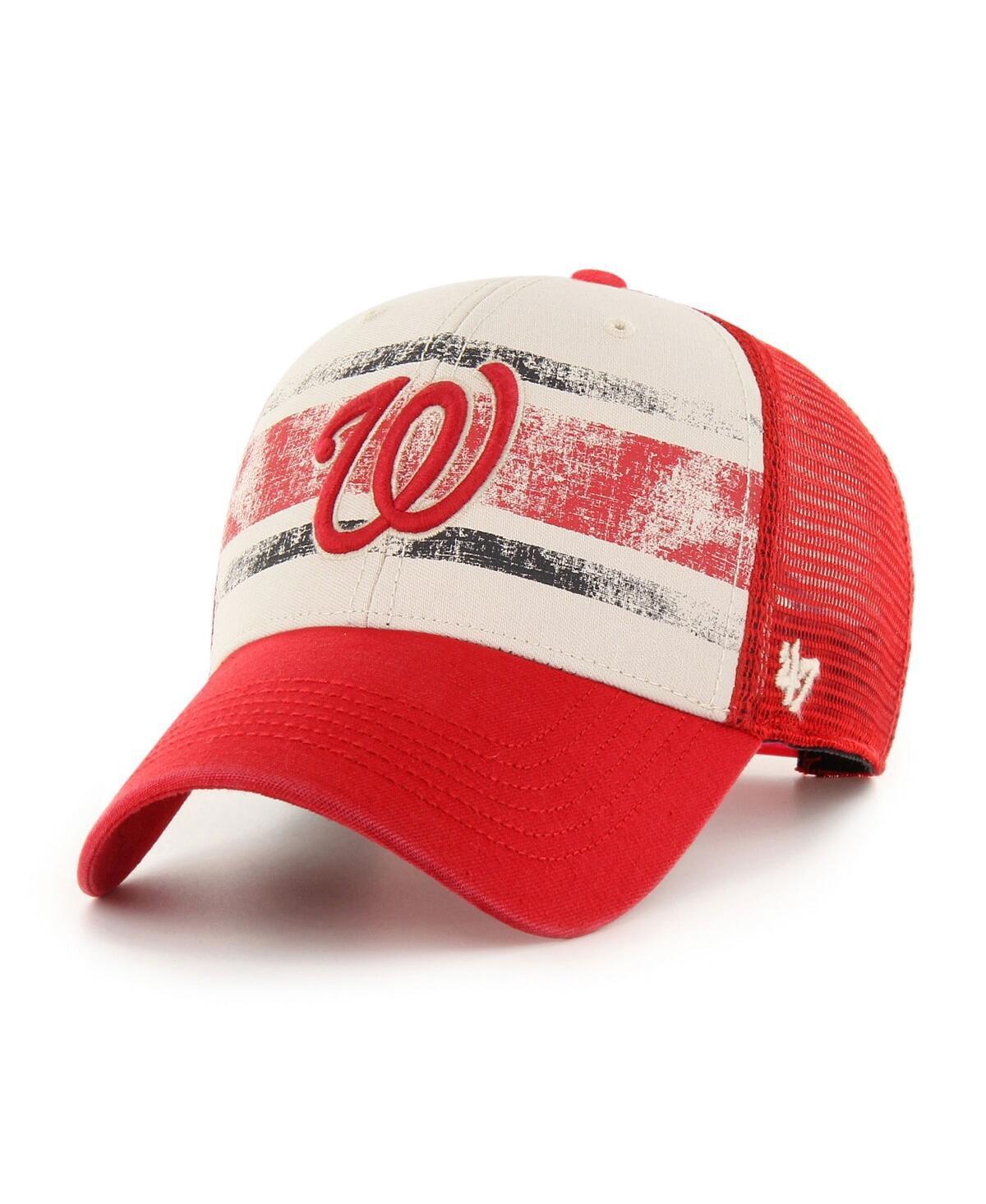Men's '47 Red Washington Nationals Breakout MVP Trucker Adjustable Hat Product Image